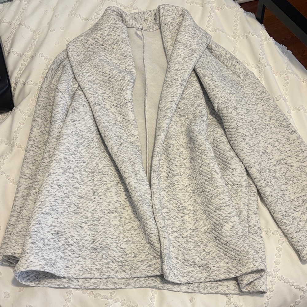 Fabletics Light Gray Textured Blazer - image 1